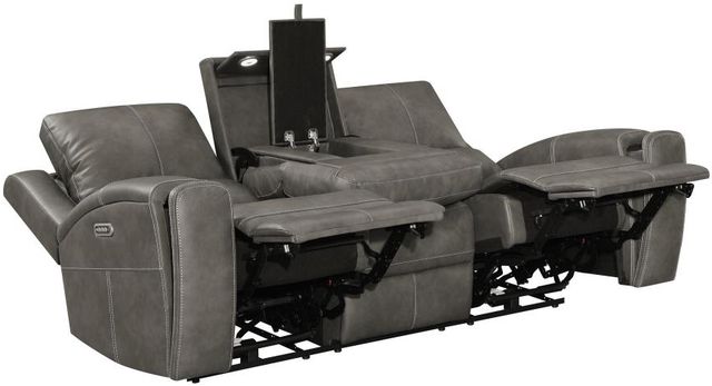 Coaster® Brickston Charcoal Power Reclining Sofa with Power Headrest and Lumbar-1