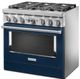 KitchenAid® 36" Ink Blue Commercial-Style Freestanding Dual Fuel Range-4