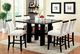 Furniture of America® Luminar II 5-Piece Black Counter Height Dining Set with White Side Chair-0