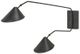 Currey & Company Serpa French Black/Gold Leaf Double Wall Sconce-0