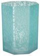 A & B Home Aqua Blue Frosted Mercury Glass Octagonal Candle Holder-0