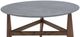 Natuzzi Editions Plettro Lead Gray/Blonde Ash Round Corner Table-1
