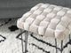 Powell® Neva Beige Square Ottoman Stool-4