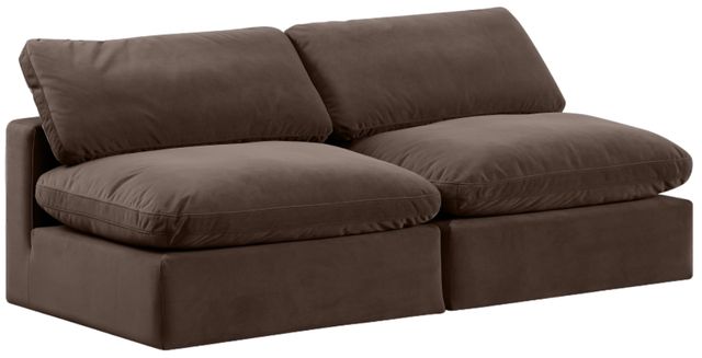 Meridian Furniture Comfy 2-Piece Brown Velvet Sofa-0