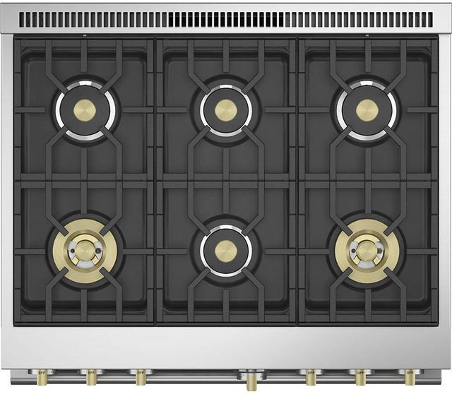 Monogram® Statement Collection 36" Stainless Steel Pro Style Dual Fuel Range-3