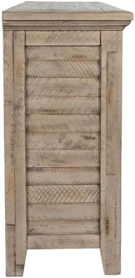 Jofran Inc. Rustic Shores Watch Hill Weathered Gray 4-Door Low Accent Cabinet-2
