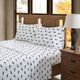 Olliix by True North by Sleep Philosophy Black Dogs Queen Cozy 100% Cotton Flannel Printed Sheet Set-3