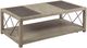 Hammary® West End Bluestone Inset Rectangular Top Coffee Table with Brown Base-0
