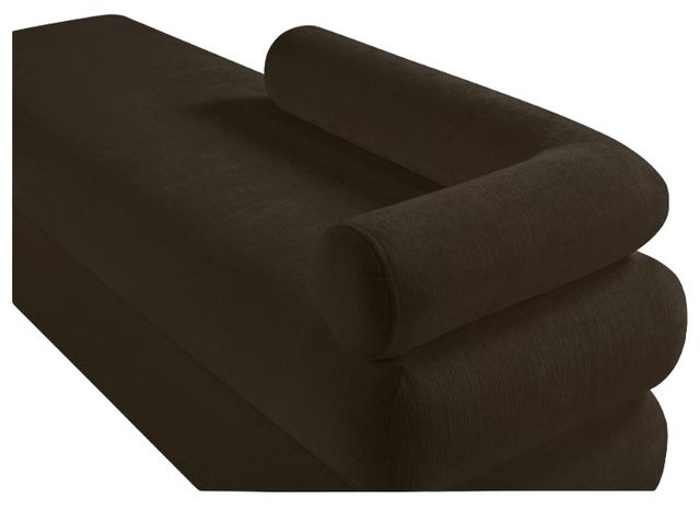 Meridian Furniture Kennedy Brown Chenille Fabric Bench-3
