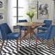 Liberty Furniture Space Savers 5-Piece Blue Jean Denim/Satin Walnut Round Dining Set-1