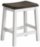 Intercon Kona Gray/White Backless Barstool-0
