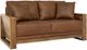 International Furniture Direct Ancora Brown Leather Loveseat-0