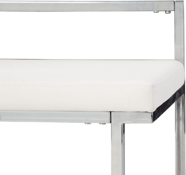 Signature Design by Ashley® Madanere White/Chrome Counter Stool-4