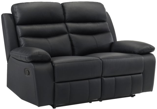 Homelegance® Hancock Black Double Manual Reclining Loveseat-0