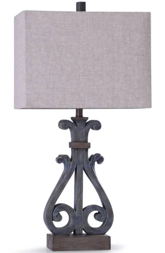 Stylecraft Brampton Blue/Gray Table Lamp -0