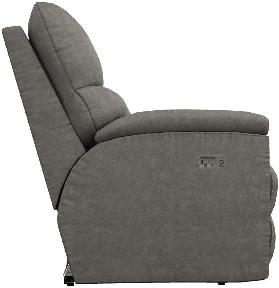 La-Z-Boy® Trouper Charcoal Power Reclining Loveseat with Headrest-2