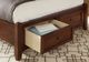 Vaughan-Bassett Bonanza Blue/Cherry King Upholstered Panel Storage Bed-1