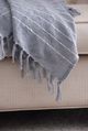 A & B Home Gray Striped Throw Blanket-5