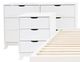 Powell® Portix 4-Piece White King Simple Bedroom Set-1