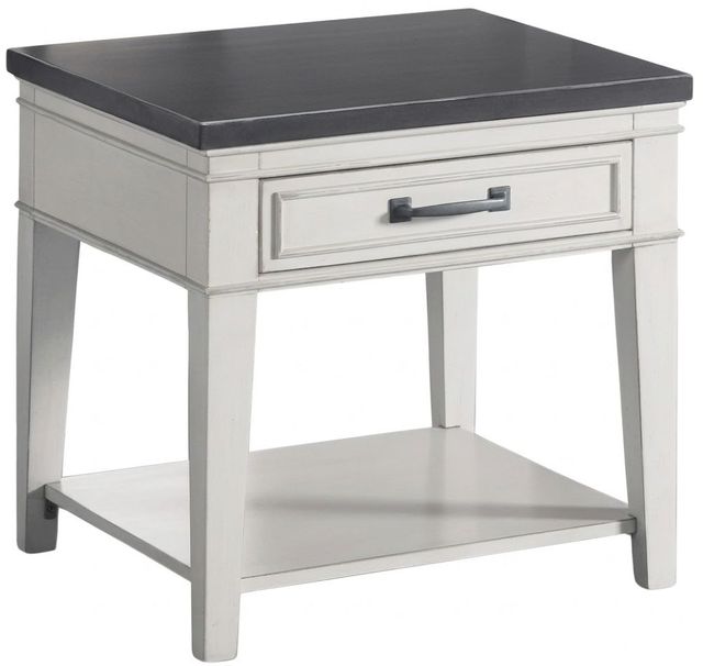 Martin Svensson Del Mar Gray End Table with White Base-0