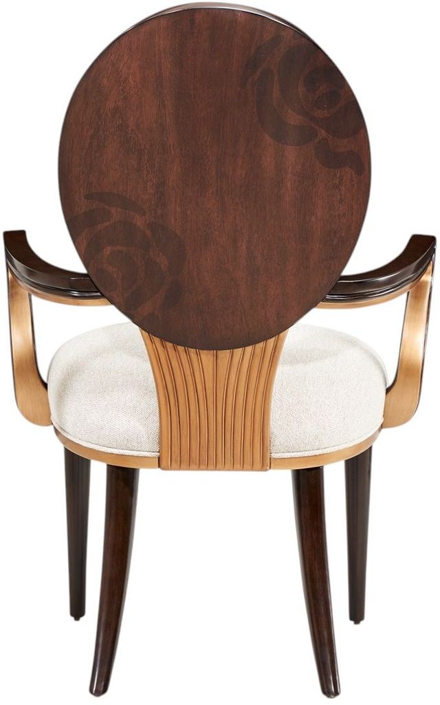 Michael Amini® Camellia Field Pecan-V166 Warm Pecan Arm Chair-2