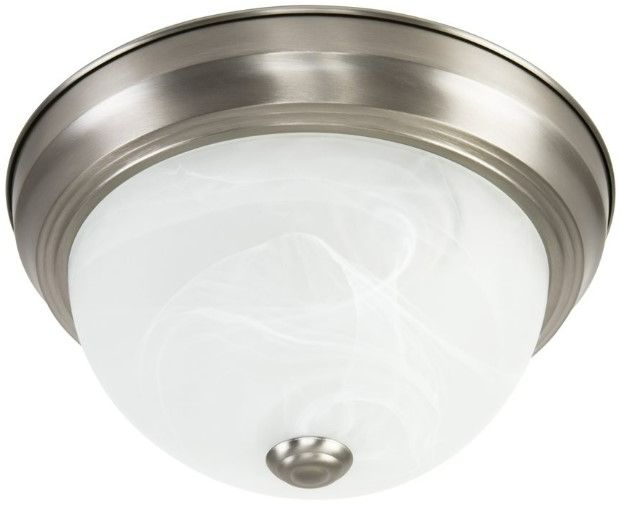 YHD Satin Nickel 2-Light 11" Flush Mount Lighting-2
