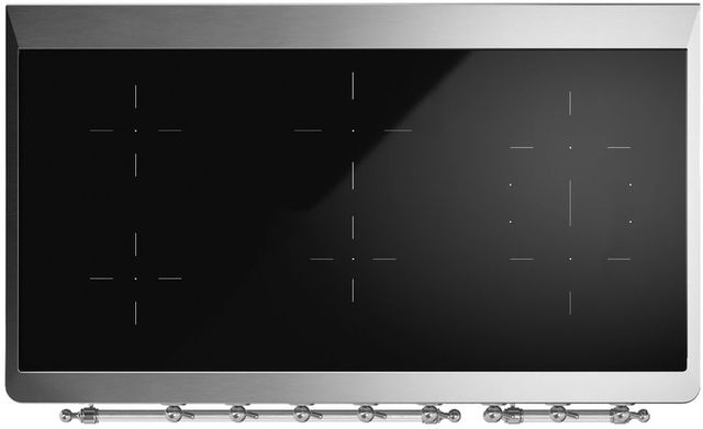 Ilve® Majestic III 48" Graphite Matte Pro Style Induction Range with Triple Glass Door and Chrome Trim-3