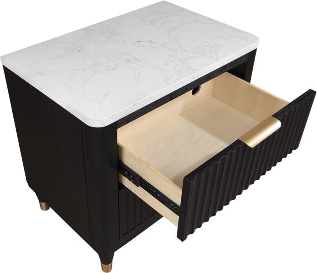 Crown Mark Kara Black Nightstand-3