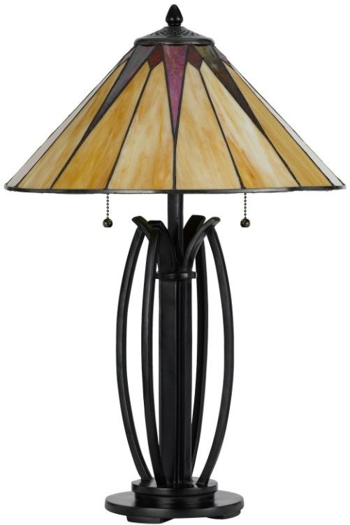 Cal® Lighting & Accessories Tiffany Dark Bronze Table Lamp-2