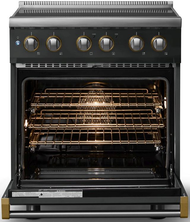 Viking® 5 Series 30" Valentine Pro Style Induction Range with Brushed Brass Trim-1