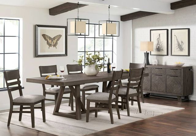 Intercon Hearst Reclaimed Chevron Trestle Table-1