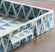 A & B Home Blue/White Rectangular Large Decorative Tray-4