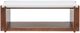 Flexsteel® Lincoln White Coffee Table with Walnut Base and Casters-3