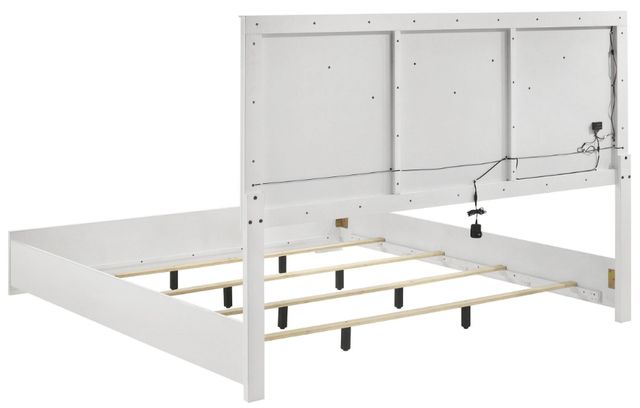 Coaster® Ives White High Gloss Queen Panel Bed-2