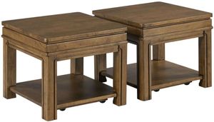 Hammary Nicolette Hamilton 2 Piece Auburn Bunching Coffee Table Set