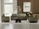International Furniture Direct Blackburn Black/Green Sofa-4