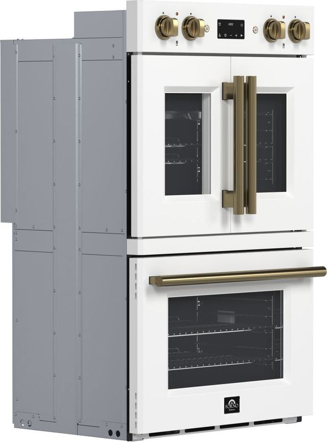 FORNO® Asti Alta Qualitia 30" White  Double Electric Wall Oven-1