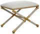 Uttermost® Socialite Gold/White Small Bench-0