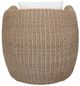 Uttermost® Tropic Golden Flax/Oyster White Wicker Indoor-Outdoor Lounge Chair with Cushion-5