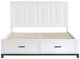 Homelegance® Garretson Metallic Gray/White Eastern King Panel Bed with Footboard Storage-3