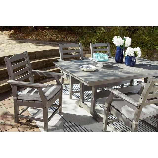 Signature Design by Ashley® Visola Grey Outdoor Dining Table-5