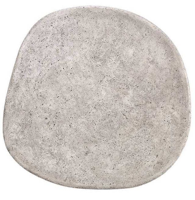 Classic Home Britney Light Gray Outdoor Round Coffee Table-3