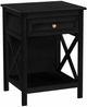 Monarch Specialties Inc. Black Veneer 2-Tier Storage End Table-0