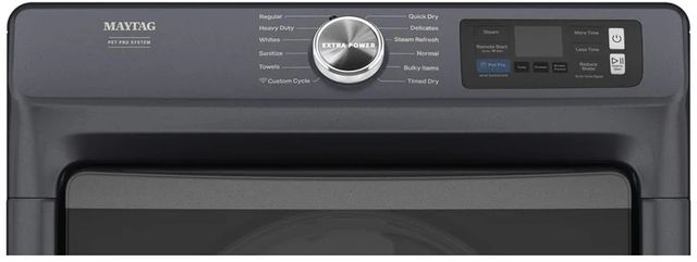 Maytag® 7.4 Cu. Ft. Midnight Steel Front Load Gas Dryer -1