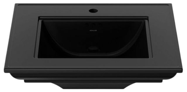 Kohler Memoirs® Stately Black 25" Pedestal/Console Table Bathroom Sink-4
