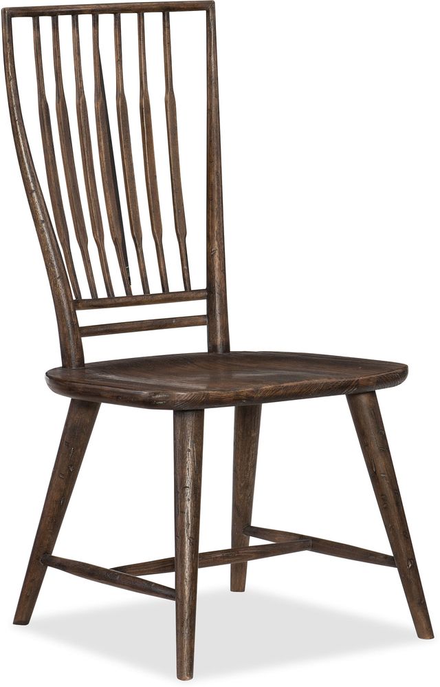Hooker® Furniture Roslyn County Brown Spindle Back Side Chair-0