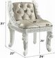 ACME Furniture Vanaheim Antique White/Beige Vanity Stool-2
