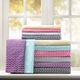 Olliix by Intelligent Design Yellow Twin Chevron Printed Microfiber Sheet Set-4
