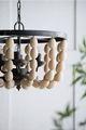 A & B Home White Small Beaded 4-Light Chandelier-4
