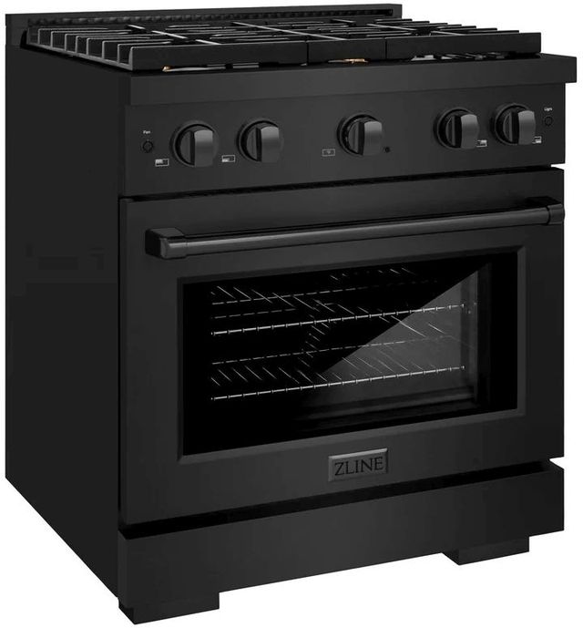 ZLINE Paramount 30" Black Stainless Steel Pro Style Dual Fuel Range-2